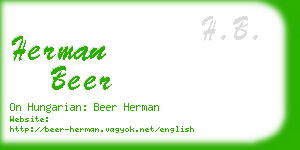 herman beer business card